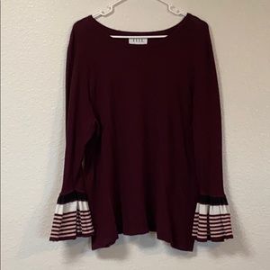 Burgundy Purple Long Sleeve XXL Sweater